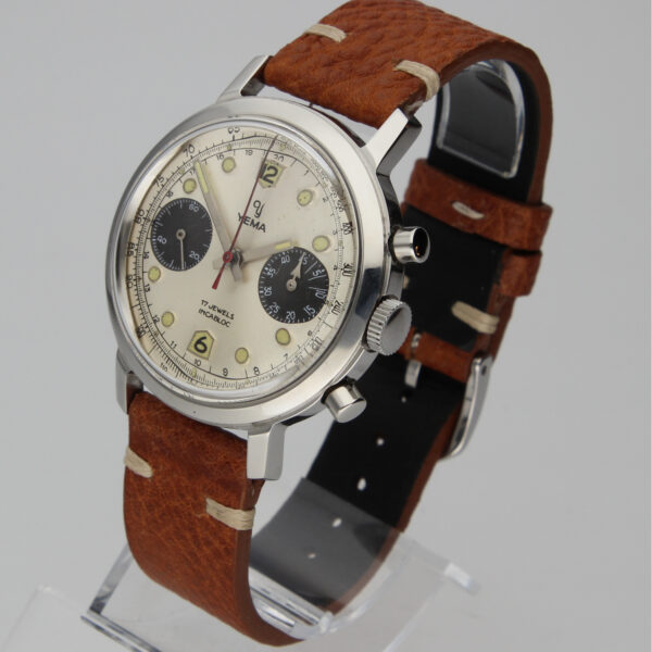 Yema Val 7730 vintage panda Chronograph