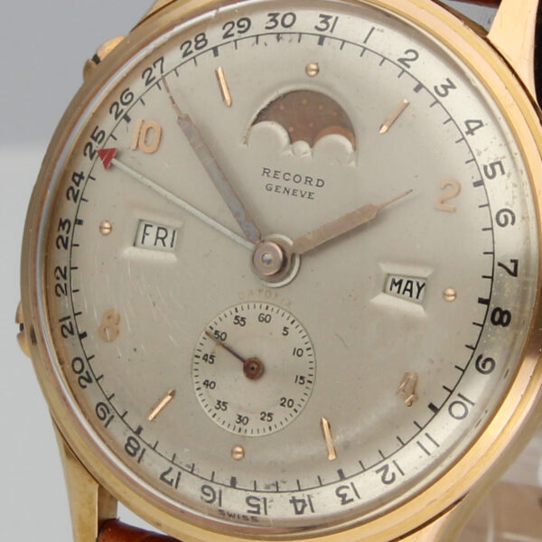 Record Geneve Datofix Triple Date Moon Phase 1121