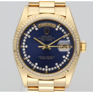 Rolex Day Date 18038 Blue String Dial