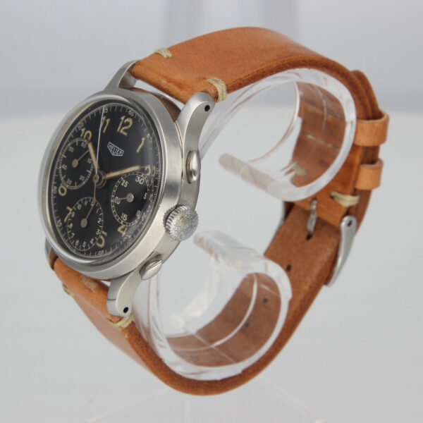 Heuer Chronograph Valjoux 22 Pre-Carrera Gilt Dial - Image 6