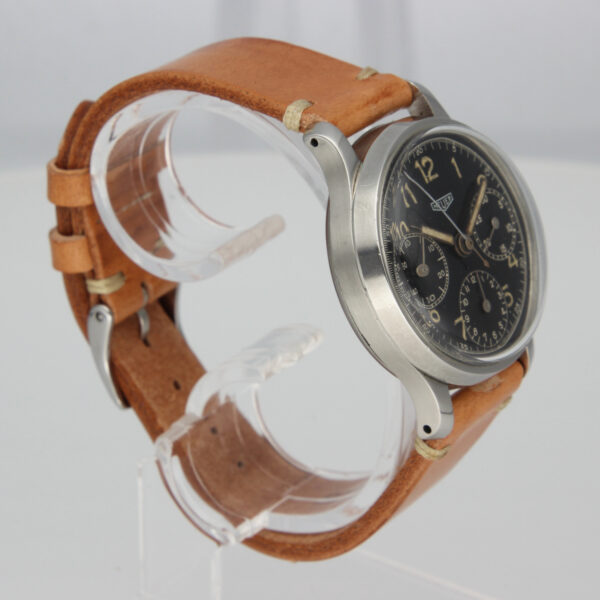 Heuer Chronograph Valjoux 22 Pre-Carrera Gilt Dial - Image 9