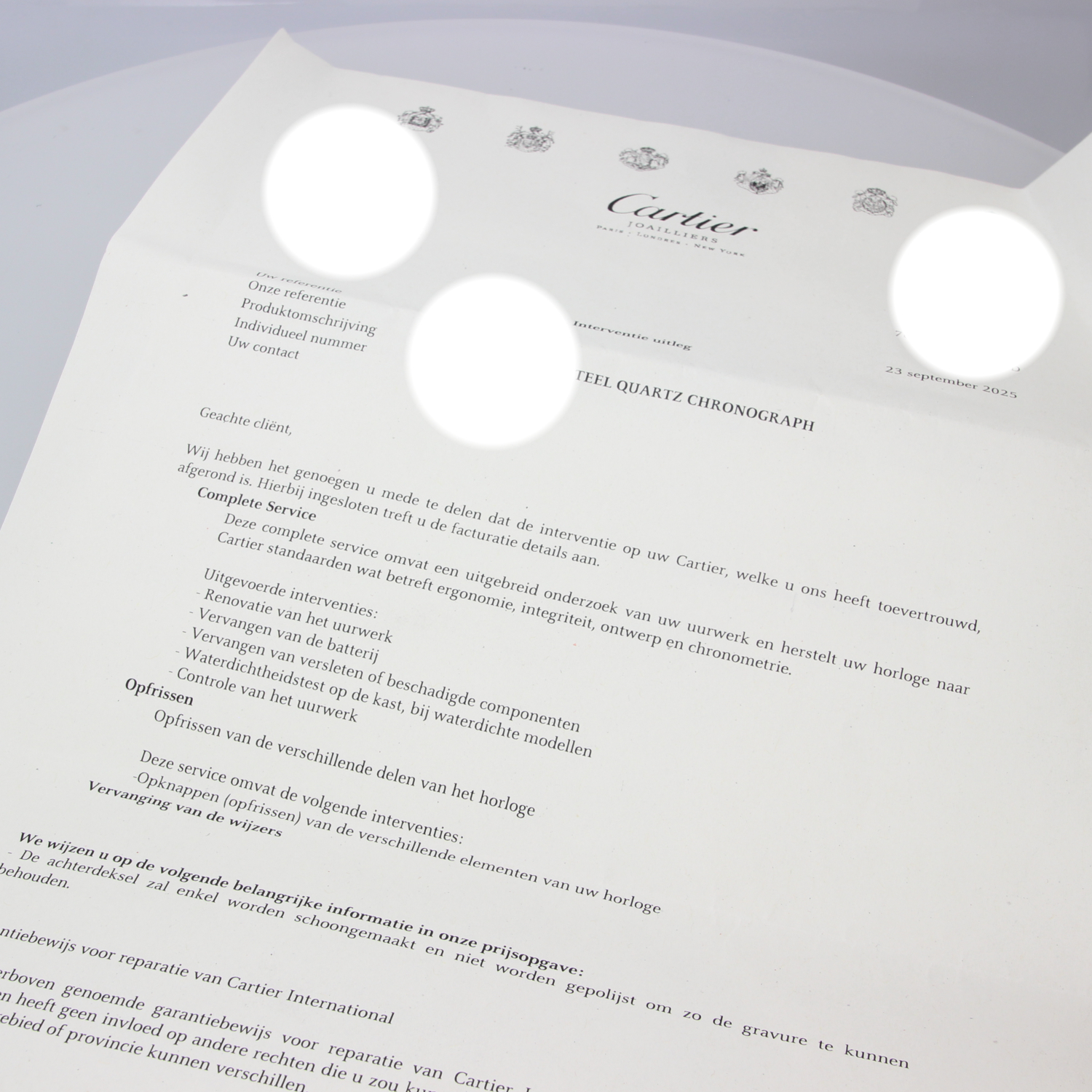 Cartier Pasha Chronograph W3100355